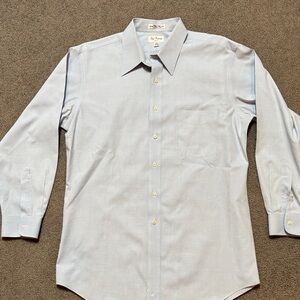 Paul Fredrick Light Blue Long-Sleeve Dress Shirt